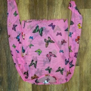 Fashion Nova Sheer butterfly top